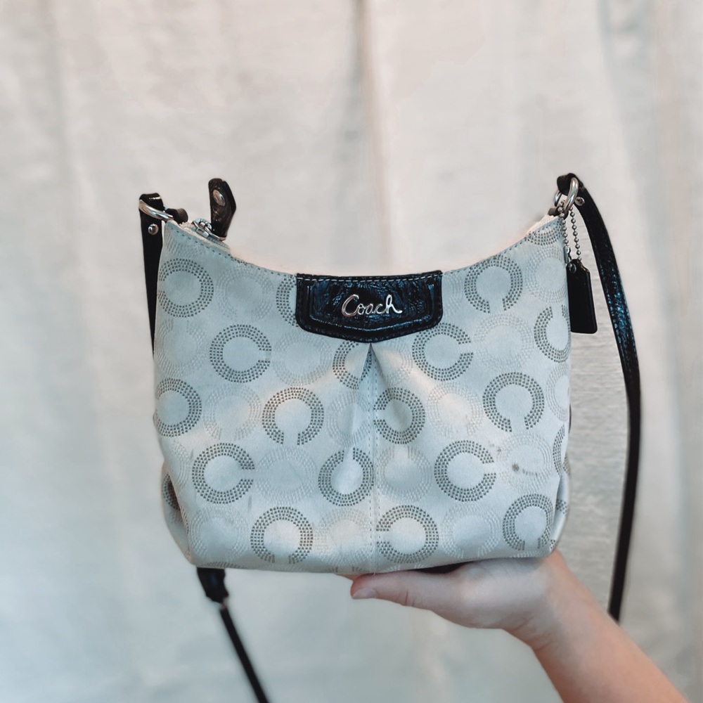 COACH tan crossbody purse